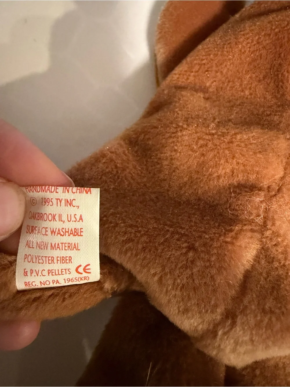 Vintage Ty Beanie Baby - Bucky the Beaver (Style 4016) - Retired 1995